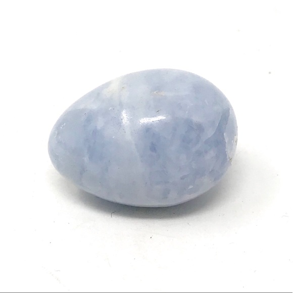 Crow Raven Sparrow Candle Holder Blue Calcite Egg - Picture 13 of 16